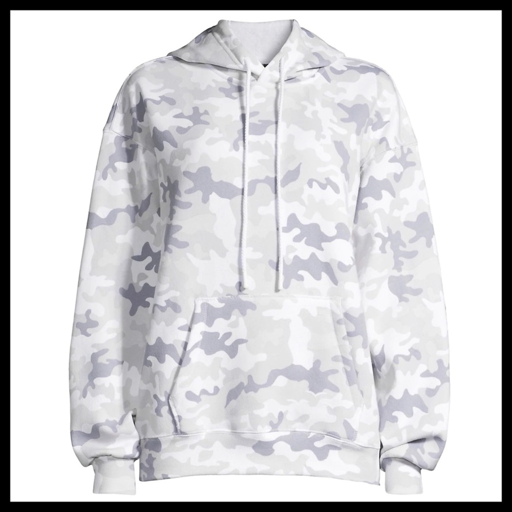 LAZYPANTS The Cooper Hoodie Sweatshirt In White Camo - Picture 6 of 15